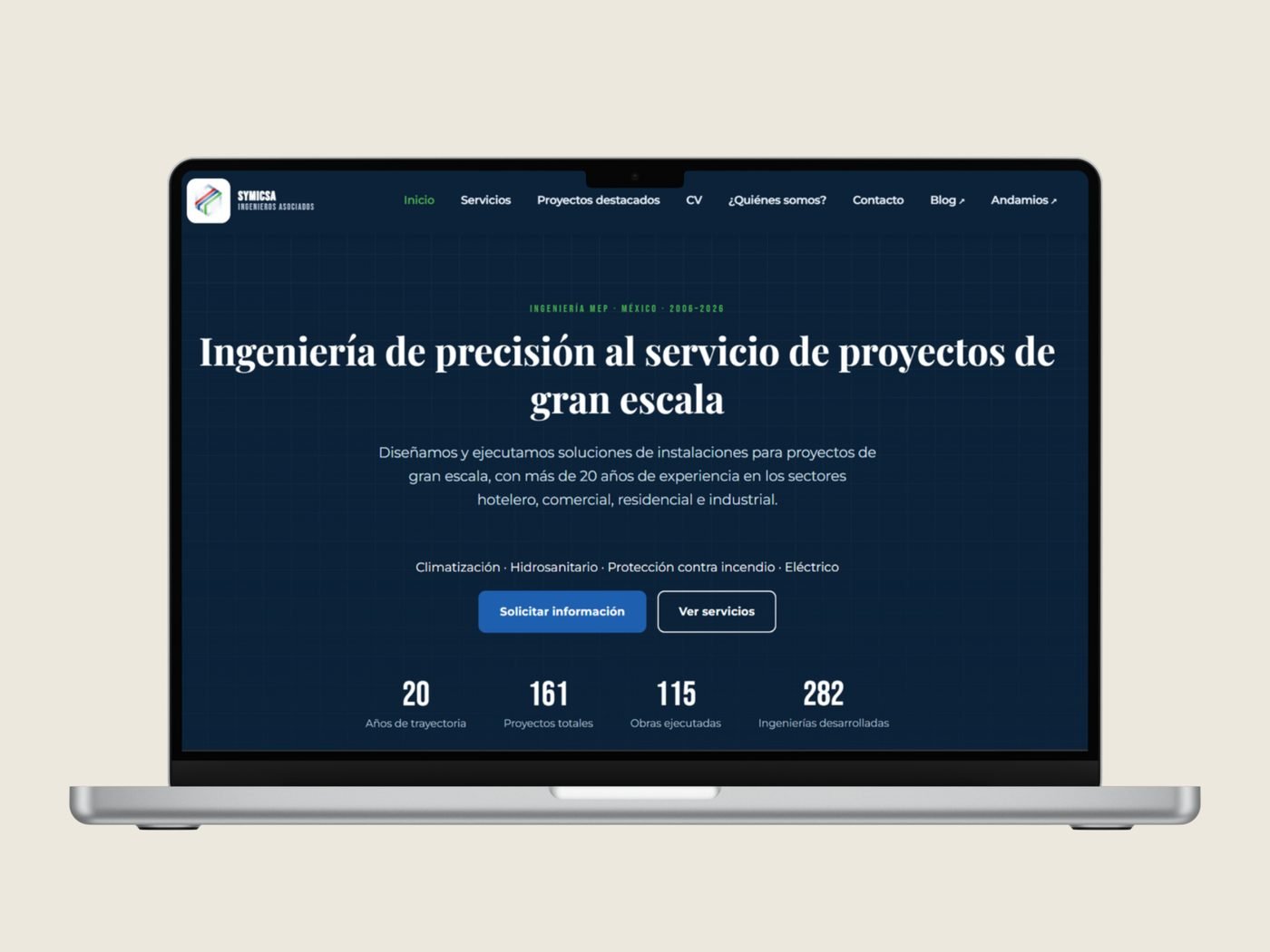 Sitio web de SYMICSA Ingenieros Asociados